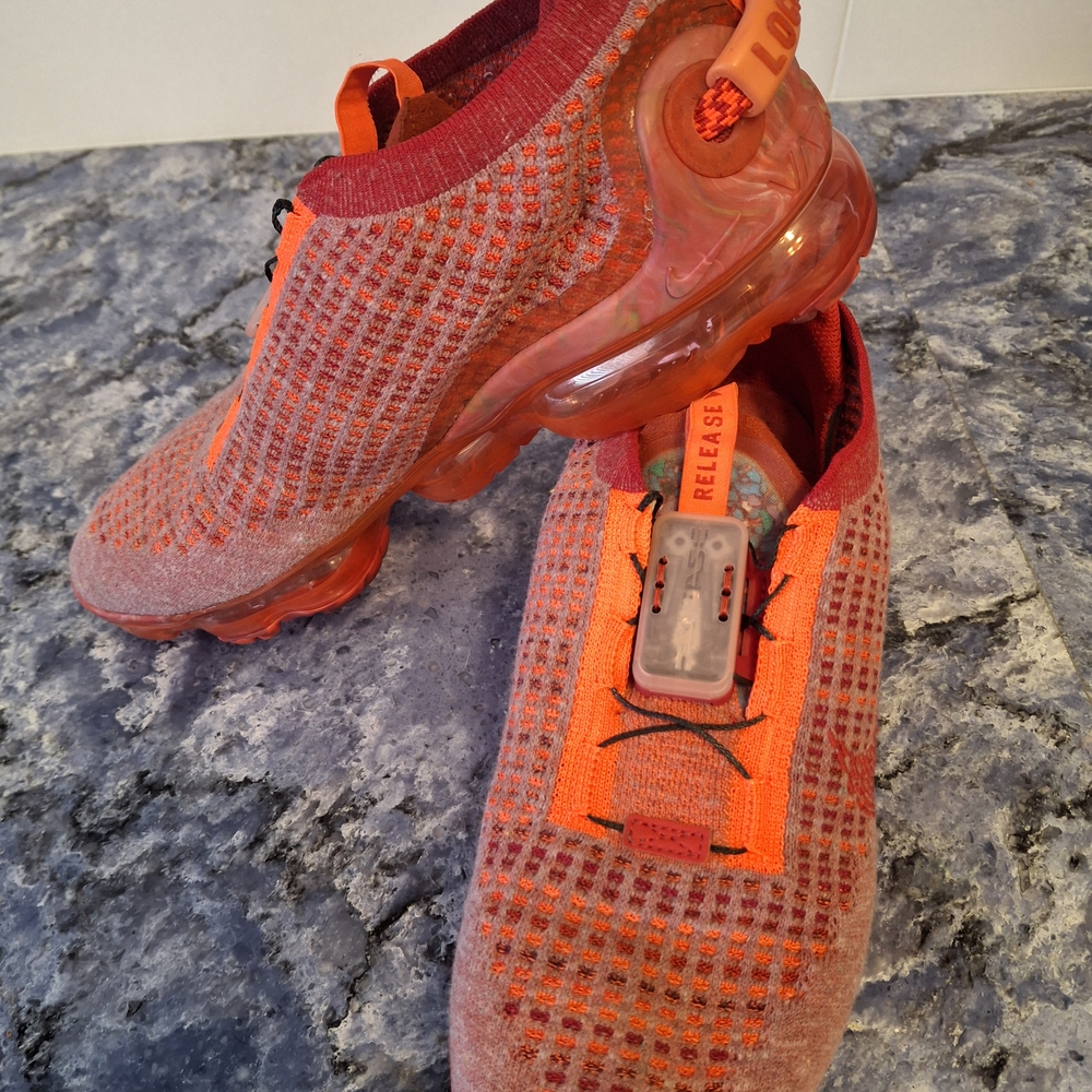 Nike Vibrant Orange and Red Sneakers